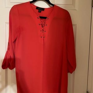 Karen Kane orange xs blouse